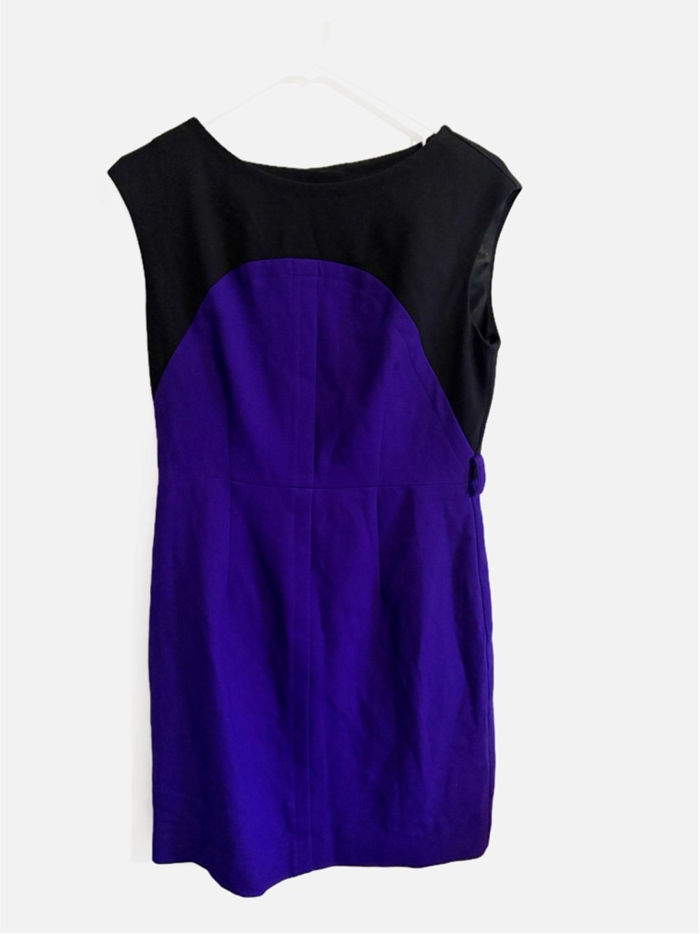 Milly Colorblock Purple & Black Sheath Dress